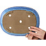 Pot à bonsaï ovale bleu foncé de Shuhou - 335 x 255 x 65 mm