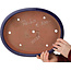 Oval dark blue bonsai pot by Seizan (Reihou, Kataoka Katsushi, master Seizan kiln) - 385 x 295 x 60 mm