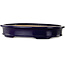Pot à bonsaï ovale bleu foncé de Hattori - 395 x 295 x 72 mm
