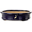 Pot à bonsaï ovale bleu foncé de Hattori - 395 x 295 x 72 mm