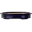 Maceta ovalada para bonsái azul oscuro de Hattori - 395 x 295 x 72 mm