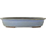 Oval dark blue bonsai pot by Yamaaki - 340 x 280 x 65 mm