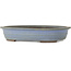 Vaso bonsai ovale blu scuro di Yamaaki - 340 x 280 x 65 mm