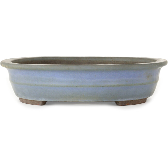 Maceta ovalada para bonsái azul oscuro de Yamaaki - 340 x 280 x 65 mm