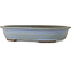 Vaso bonsai ovale blu scuro di Yamaaki - 340 x 280 x 65 mm