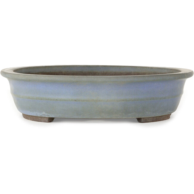 Maceta ovalada para bonsái azul oscuro de Yamaaki - 340 x 280 x 65 mm
