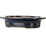 Oval dark blue bonsai pot by Kakuzan - 455 x 380 x 95 mm