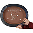 Oval dark blue bonsai pot by Kakuzan - 455 x 380 x 95 mm