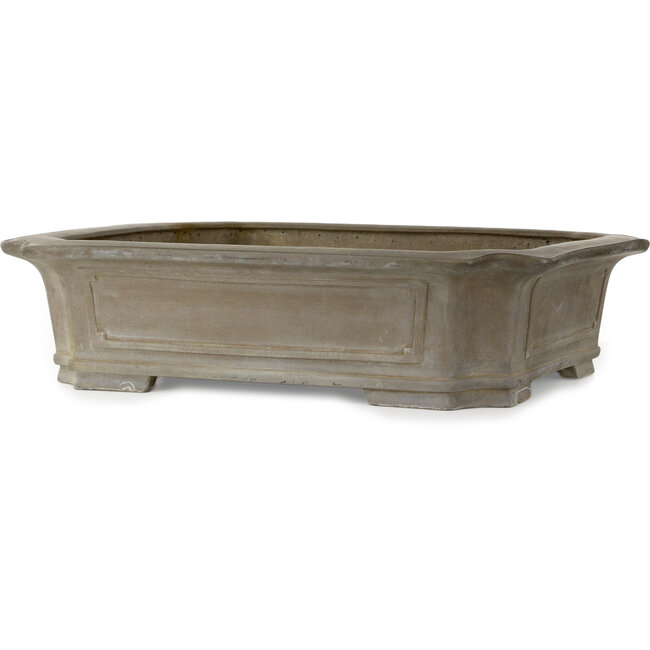 Rechteckiger, unglasierter Bonsai-Topf – 705 x 600 x 173 mm