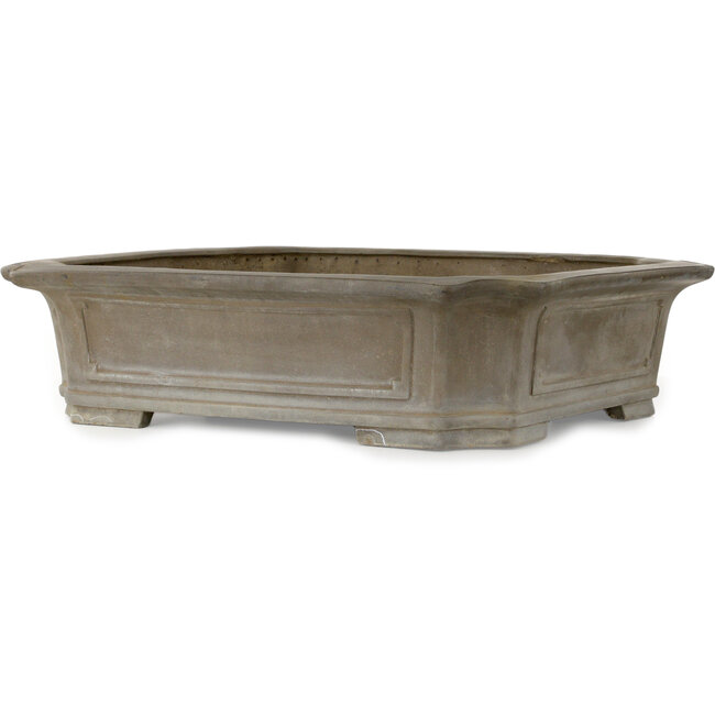 Rechthoekige, ongeglazuurde bonsaipot - 705 x 600 x 173 mm