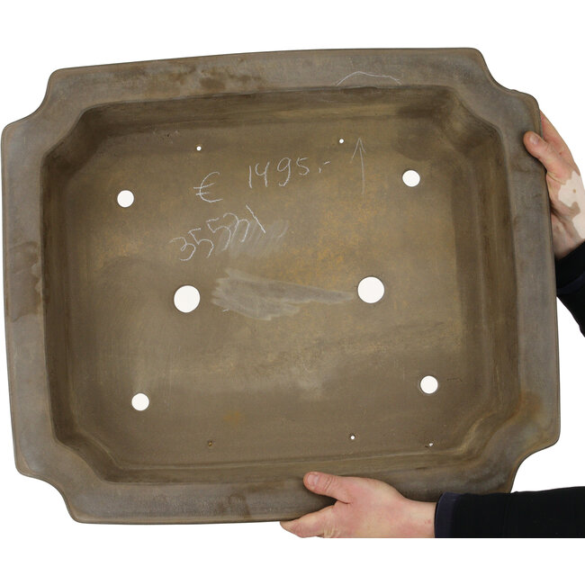 Maceta rectangular sin esmaltar para bonsái - 705 x 600 x 173 mm