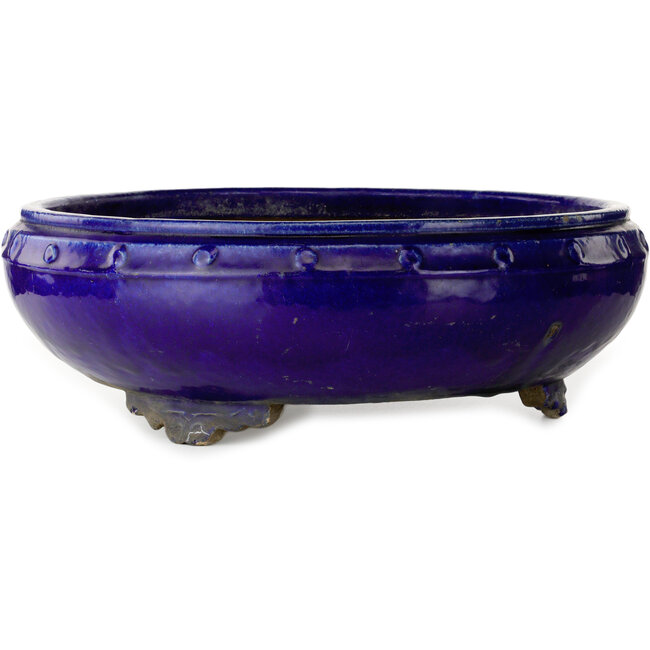 Ronde donkerblauwe bonsaipot van Kanto - 540 x 540 x 173 mm