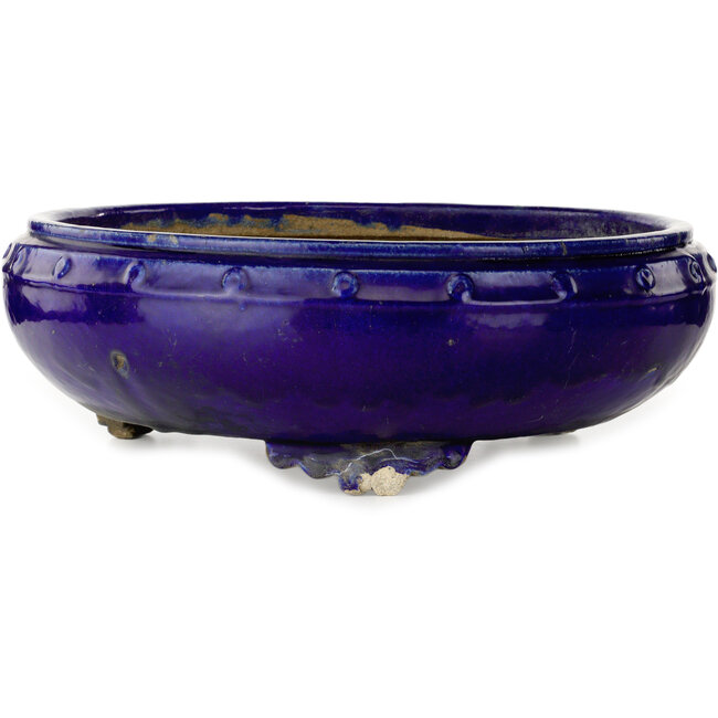 Maceta redonda para bonsái azul oscuro de Kanto - 540 x 540 x 173 mm