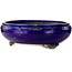 Round dark blue bonsai pot by Kanto - 540 x 540 x 173 mm