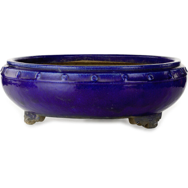 Ronde donkerblauwe bonsaipot van Kanto - 540 x 540 x 173 mm