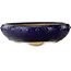 Vaso bonsai rotondo blu scuro di Kanto - 480 x 480 x 135 mm