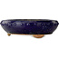 Round dark blue bonsai pot by Kanto - 480 x 480 x 135 mm