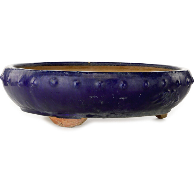 Maceta redonda para bonsái azul oscuro de Kanto - 480 x 480 x 135 mm