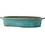 Ovale turquoise bonsaipot van Seizan (Reihou, Kataoka Katsushi, meester Seizan oven) - 557 x 465 x 105 mm