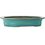 Pot à bonsaï ovale turquoise par Seizan (Reihou, Kataoka Katsushi, maître four Seizan) - 557 x 465 x 105 mm