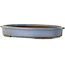 Oval blue bonsai pot by Yamaaki - 575 x 425 x 90 mm