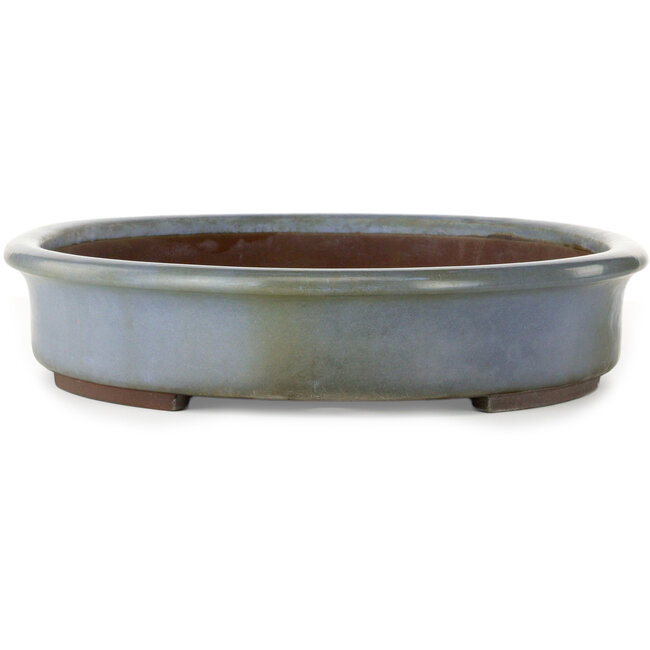 Pot à bonsaï ovale bleu de Yamaaki - 575 x 425 x 90 mm