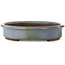 Oval blue bonsai pot by Yamaaki - 575 x 425 x 90 mm