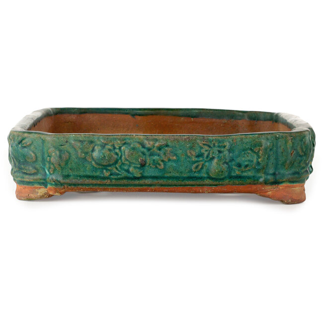 Vaso bonsai rettangolare verde di Kanto - 522 x 377 x 85 mm