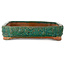 Rectangular green bonsai pot by Kanto - 522 x 377 x 85 mm