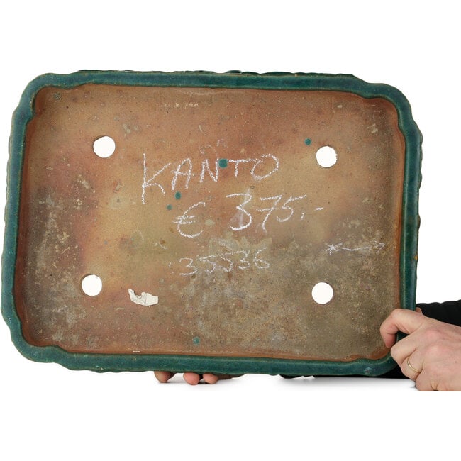 Rechthoekige groene bonsaipot van Kanto - 522 x 377 x 85 mm