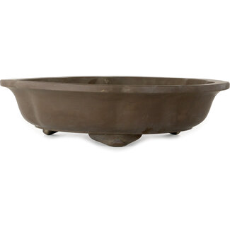 465 mm lotus-shaped unglazed pot from Japan