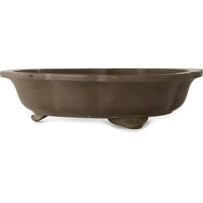 Lotus-shaped unglazed bonsai pot - 465 x 465 x 115 mm