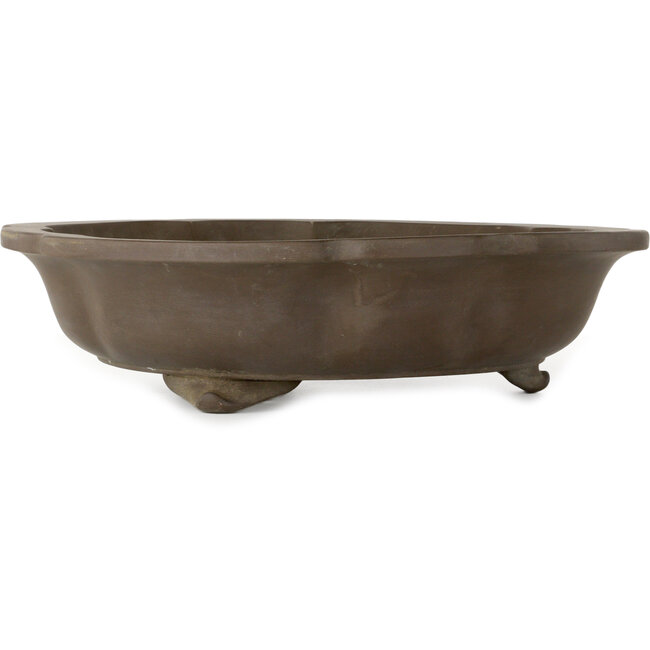 Lotus-shaped unglazed bonsai pot - 465 x 465 x 115 mm