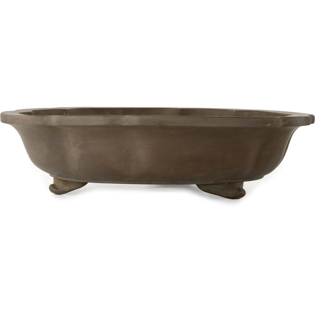 Lotus-shaped unglazed bonsai pot - 465 x 465 x 115 mm
