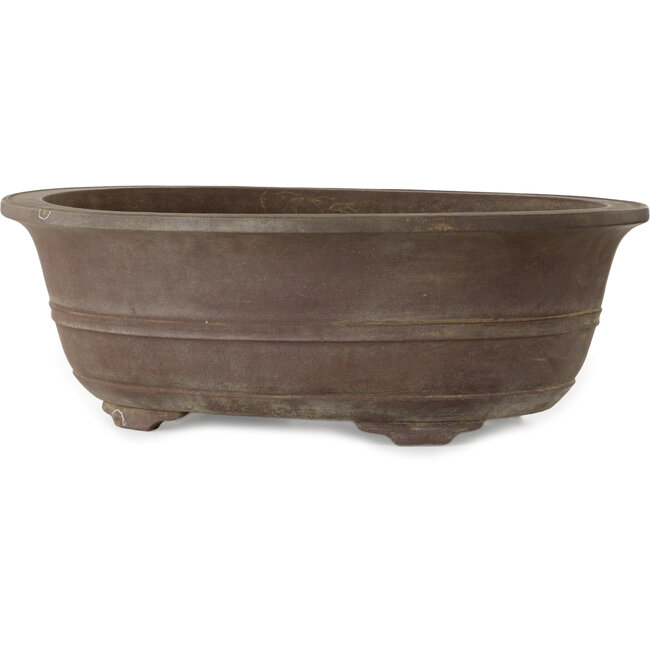 Oval unglazed bonsai pot - 590 x 470 x 195 mm