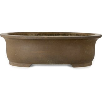 Maruhei 615 mm oval unglazed bonsai pot by Maruhei, Tokoname, Japan