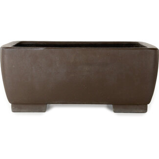 Keizan Pot à bonsaï rectangulaire non émaillé de 555 mm, fabriqué par Keizan, Tokoname, Japon