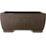Rectangular unglazed bonsai pot by Keizan - 555 x 407 x 227 mm