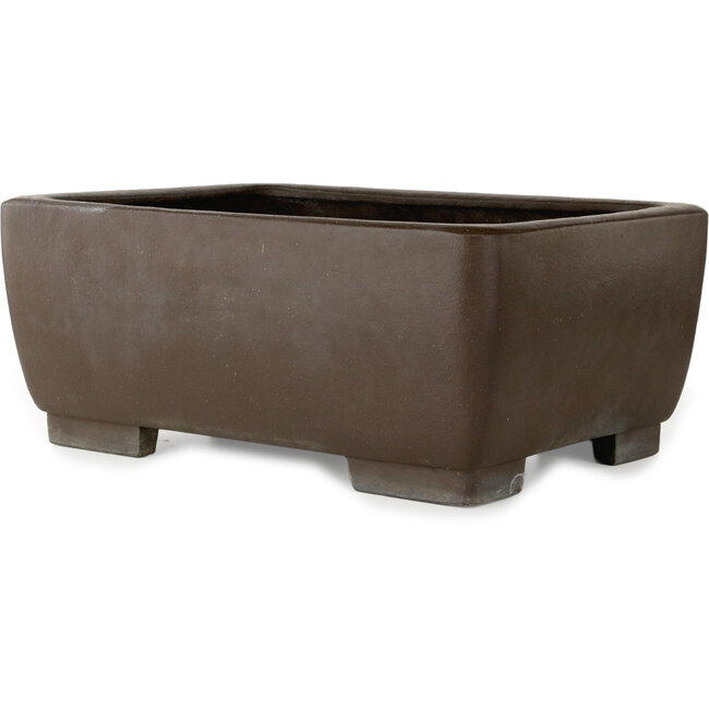 Maceta rectangular sin esmaltar para bonsái de Keizan - 555 x 407 x 227 mm