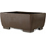 Rectangular unglazed bonsai pot by Keizan - 555 x 407 x 227 mm