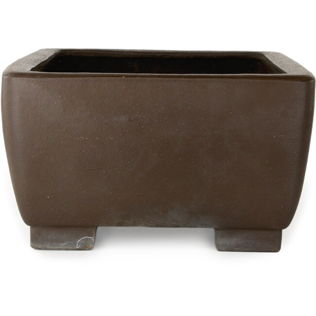 Rectangular unglazed bonsai pot by Keizan - 555 x 407 x 227 mm