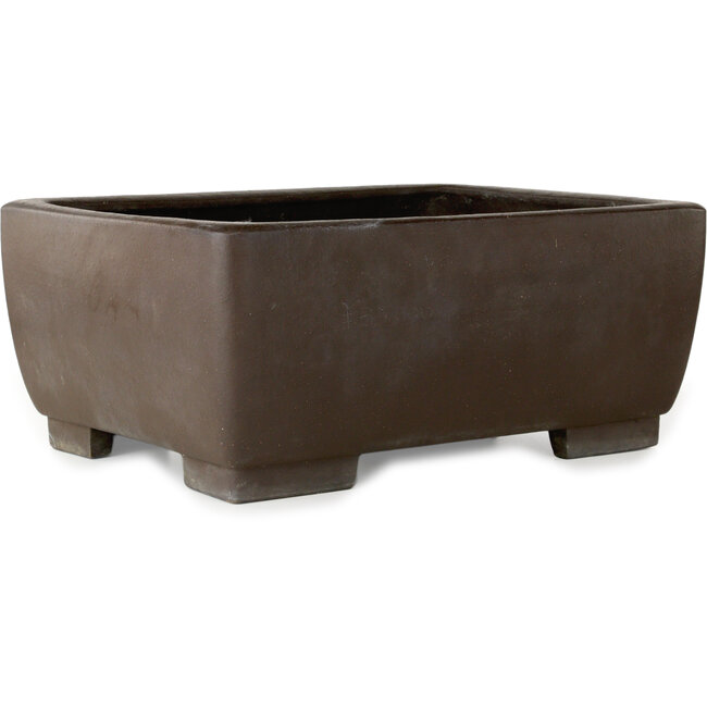 Rechteckiger, unglasierter Bonsai-Topf von Keizan – 555 x 407 x 227 mm