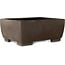 Rectangular unglazed bonsai pot by Keizan - 555 x 407 x 227 mm