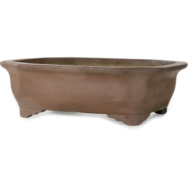 Mokko ongeglazuurde bonsaipot van Keizan - 565 x 443 x 168 mm