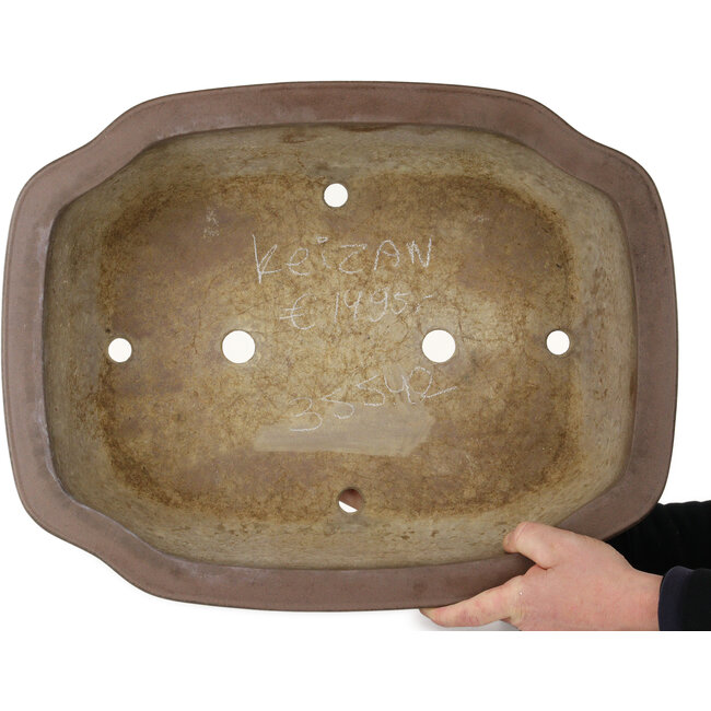 Mokko unglazed bonsai pot by Keizan - 565 x 443 x 168 mm