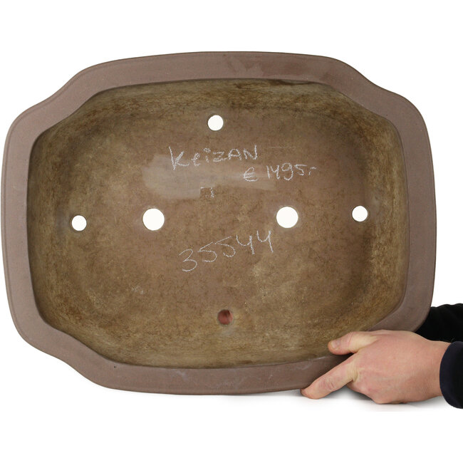 Pot à bonsaï Mokko non émaillé de Keizan - 560 x 445 x 170 mm