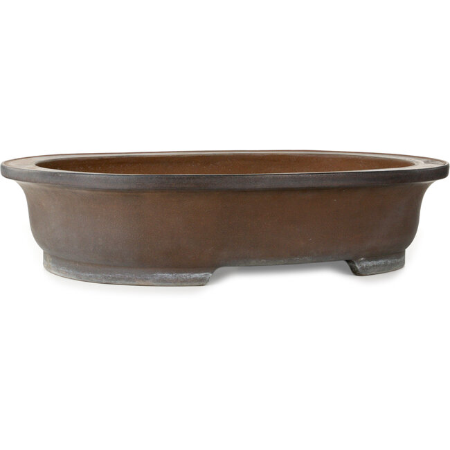 Ovale ongeglazuurde bonsaipot van Seizan (Mr. Kataoka Makoto) - 657 x 525 x 152 mm