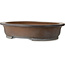 Oval unglazed bonsai pot by Seizan (Mr. Kataoka Makoto) - 657 x 525 x 152 mm