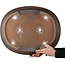 Pot à bonsaï ovale non émaillé par Seizan (M. Kataoka Makoto) - 657 x 525 x 152 mm