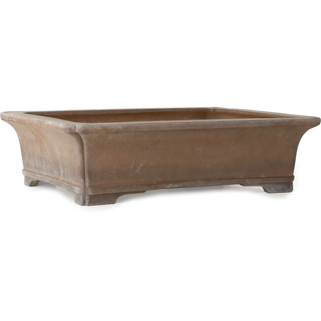 Vaso bonsai rettangolare non smaltato di Sanpou - 590 x 447 x 160 mm